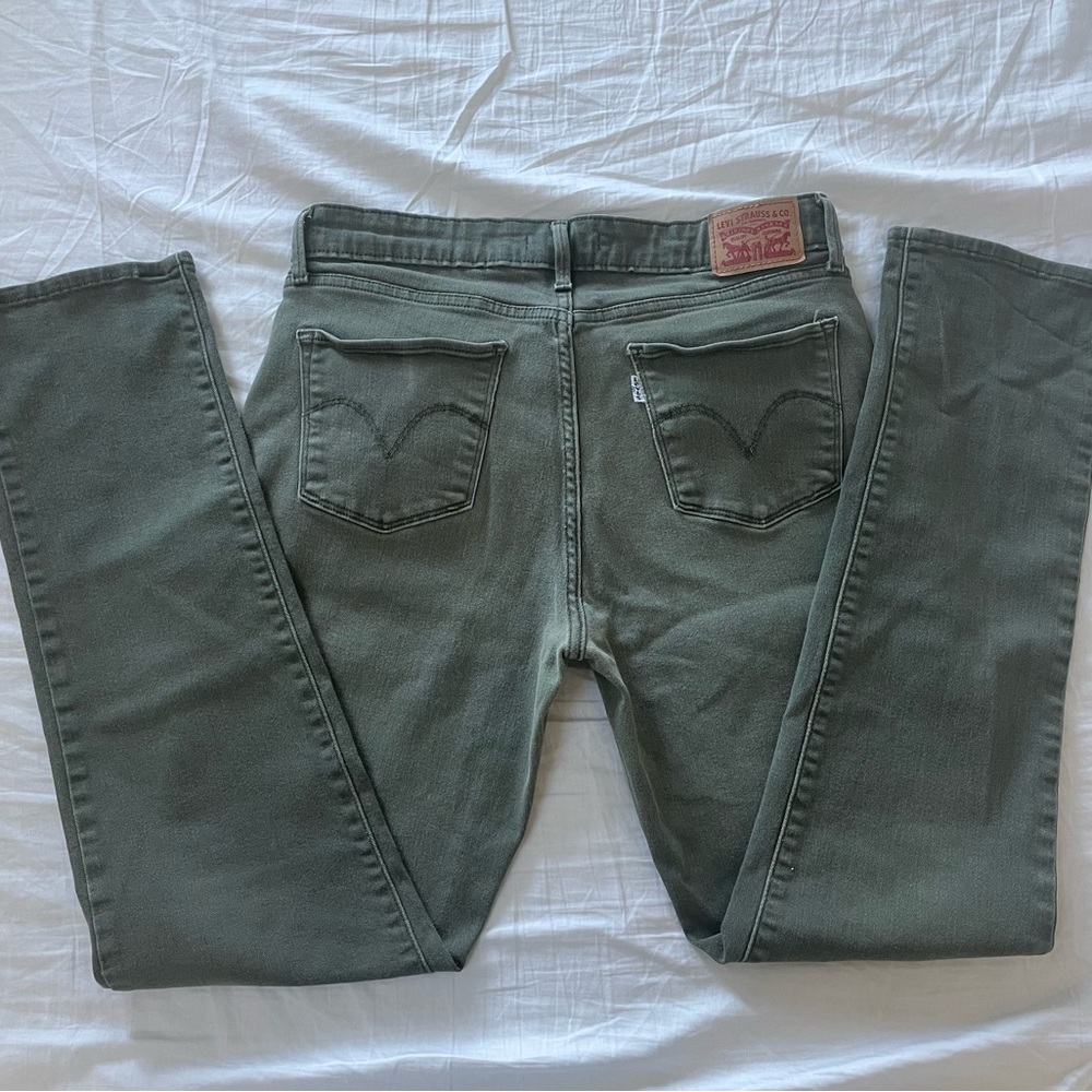 Army Green Mid Rise Skinny Jeans from Levi Strauss & Co.